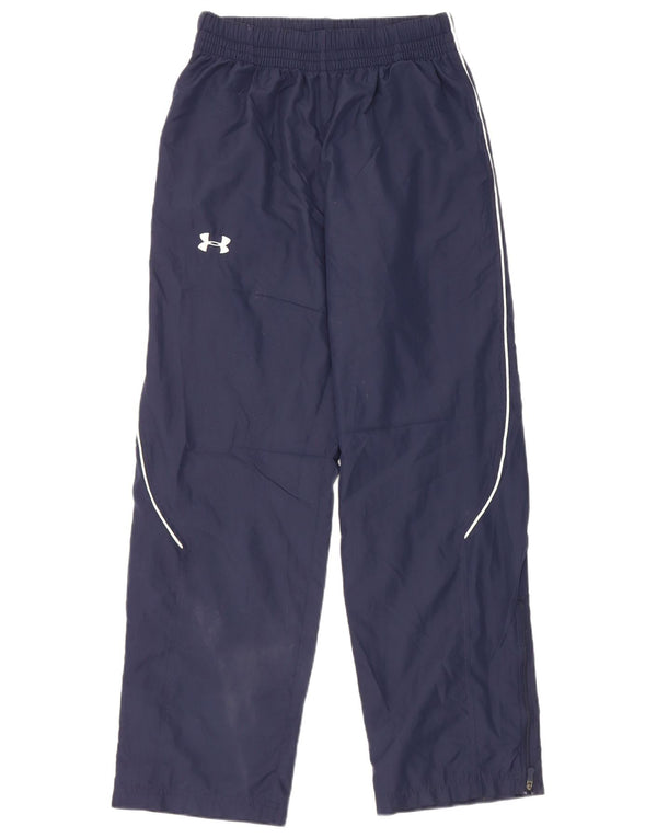 Calça de treino feminina Under Armour UK 10 poliéster azul marinho pequeno