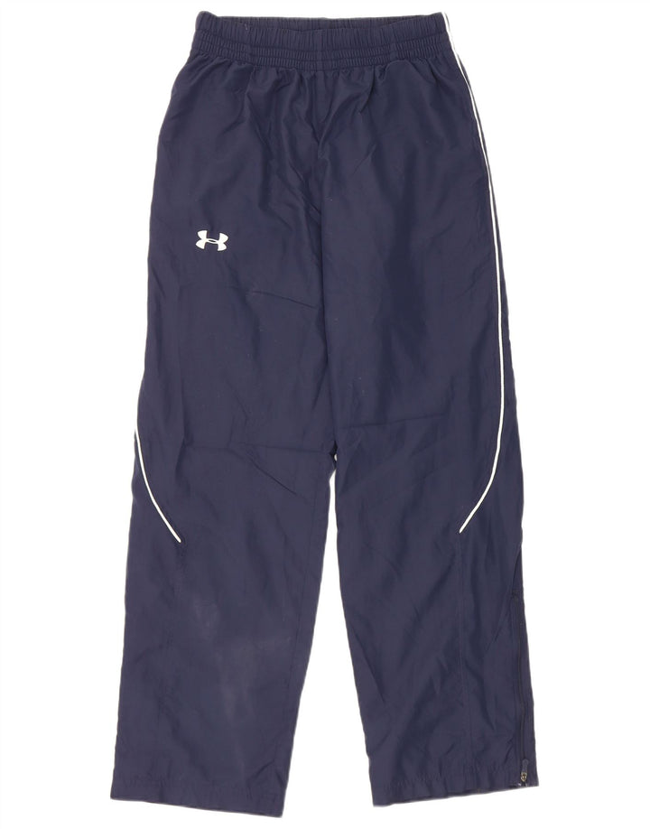 Calça de treino feminina Under Armour UK 10 poliéster azul marinho pequeno