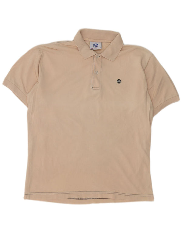 Camisa polo masculina North Sails algodão bege médio