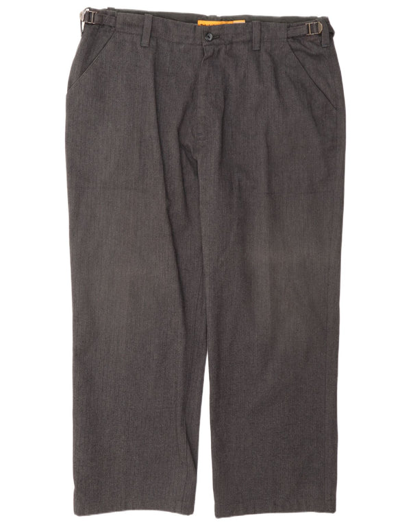 Calça chino masculina Timberland W40 L29 cinza espinha de peixe