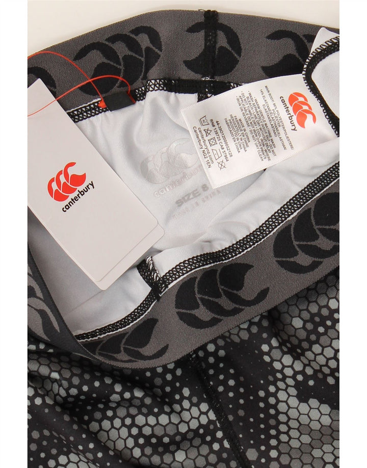 Canterbury Womens Graphic Leggings UK 8 Pequeno Poliéster Geométrico Preto
