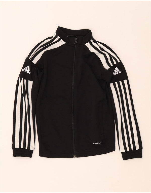 ADIDAS Meninos Primegreen Graphic Tracksuit Top Jaqueta 9-10 Anos Preto