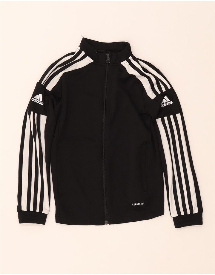 ADIDAS Meninos Primegreen Graphic Tracksuit Top Jaqueta 9-10 Anos Preto