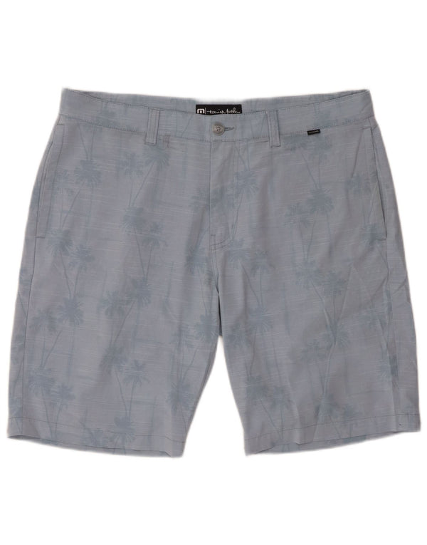 Shorts chino masculino TRAVIS MATHEW W36 grande algodão listrado azul havaiano