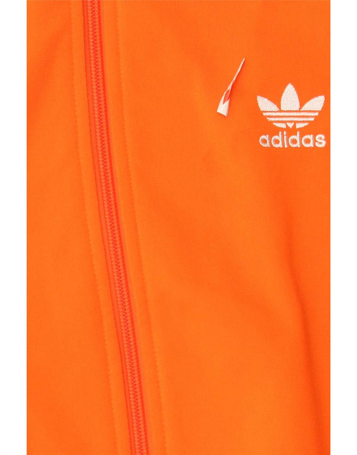 Adidas Mens Tracksuit Top Jacket Médio Laranja Poliéster