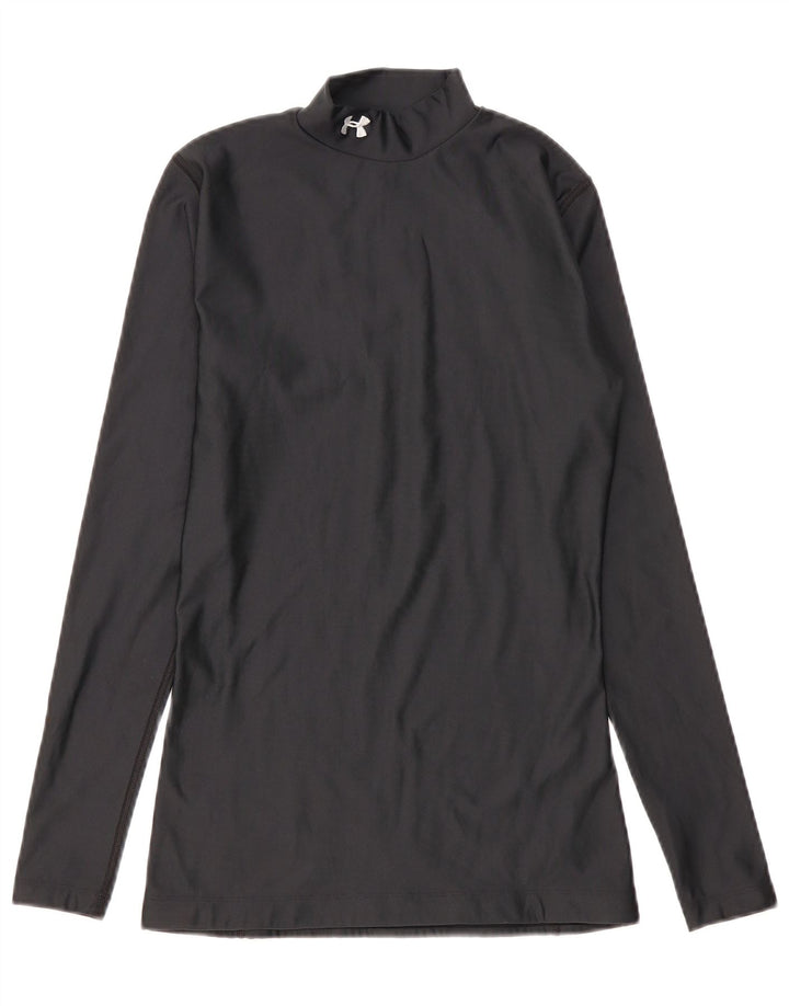 Under Armour Mens Cold Gear Top manga longa poliéster preto médio