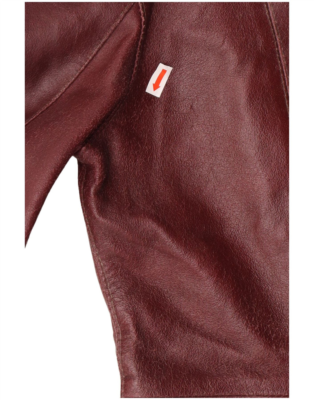 Jaqueta de couro feminina UK 10 pequena couro marrom