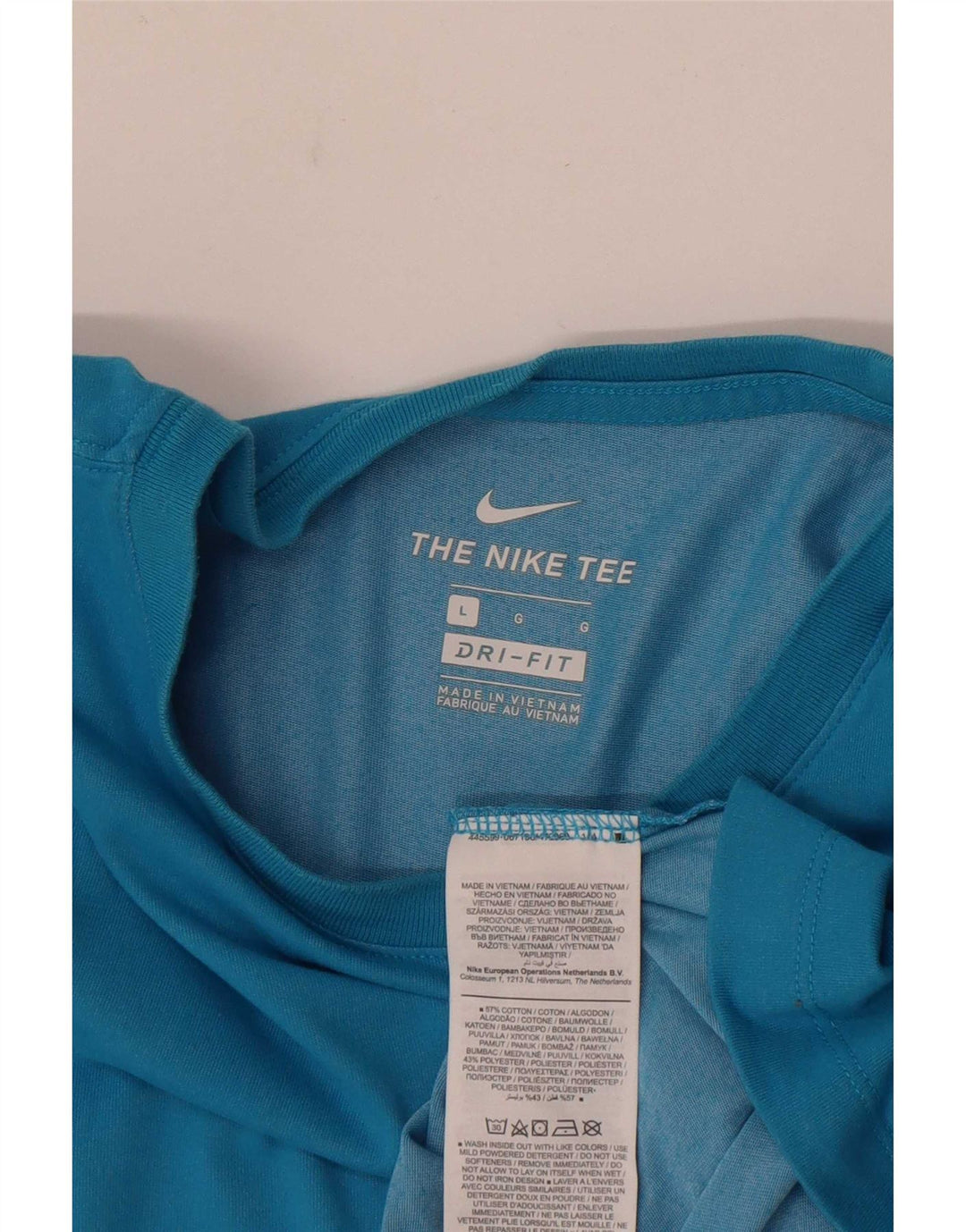 Camiseta Nike Masculina Dri Fit Top Grande Algodão Azul