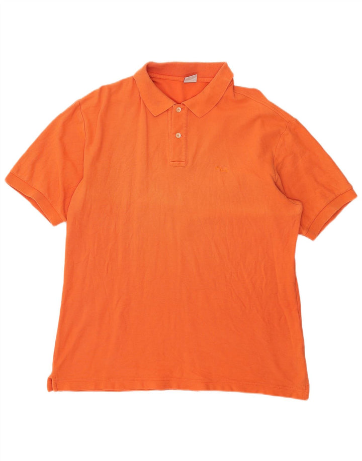 Camisa polo masculina Fila médio algodão laranja