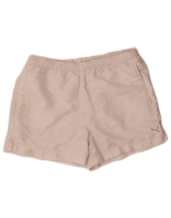 Shorts esportivos femininos Puma UK 12 médio branco poliéster
