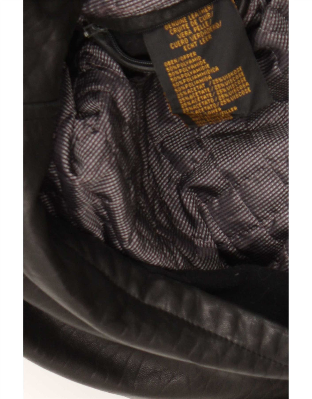 Jaqueta de couro masculina Trapper IT 50 grande preta