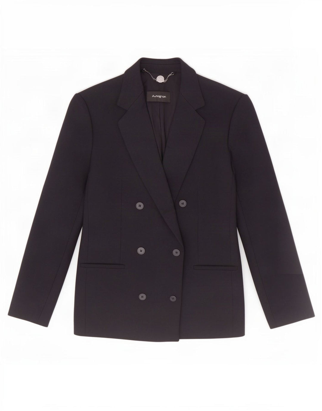 Jaqueta feminina Marks & Spencer Autograph Blazer Reino Unido 8 pequena azul marinho