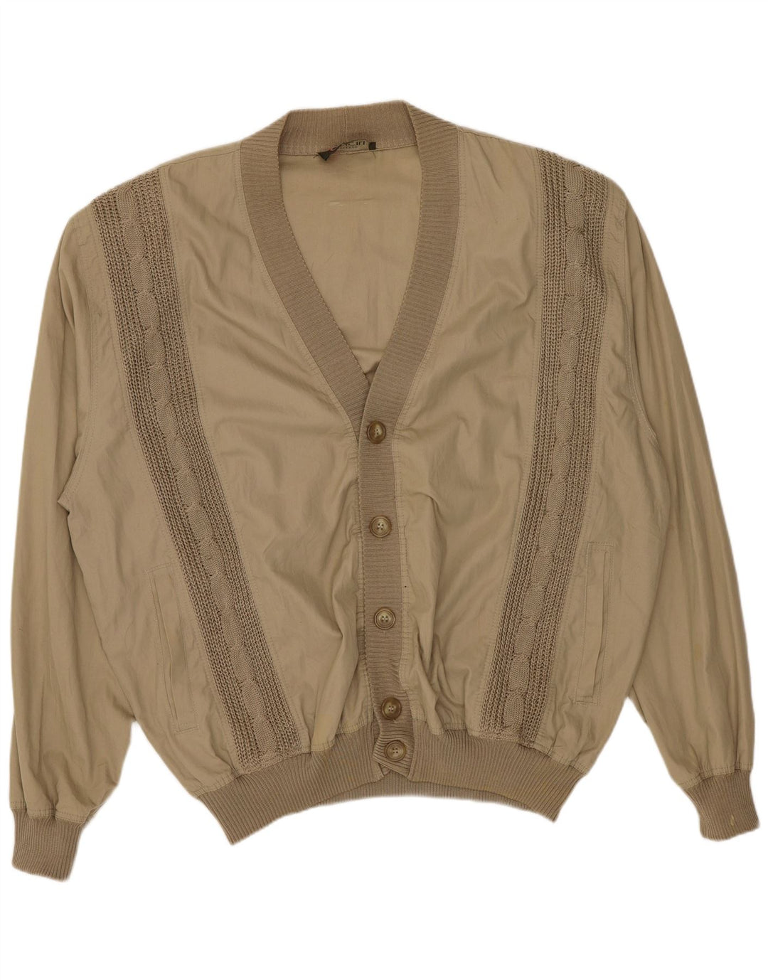 Jaqueta bomber masculina vintage UK 42 XL bege