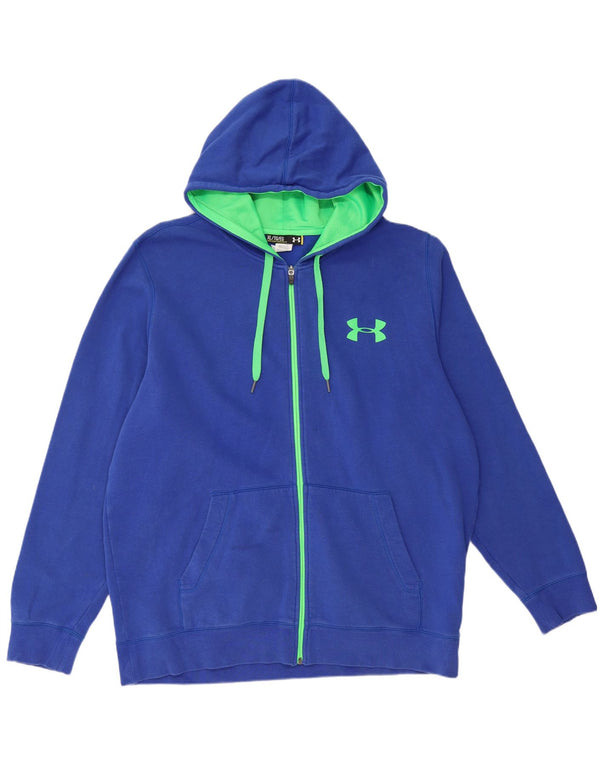 Suéter masculino com capuz e zíper UNDER ARMOUR XL algodão azul