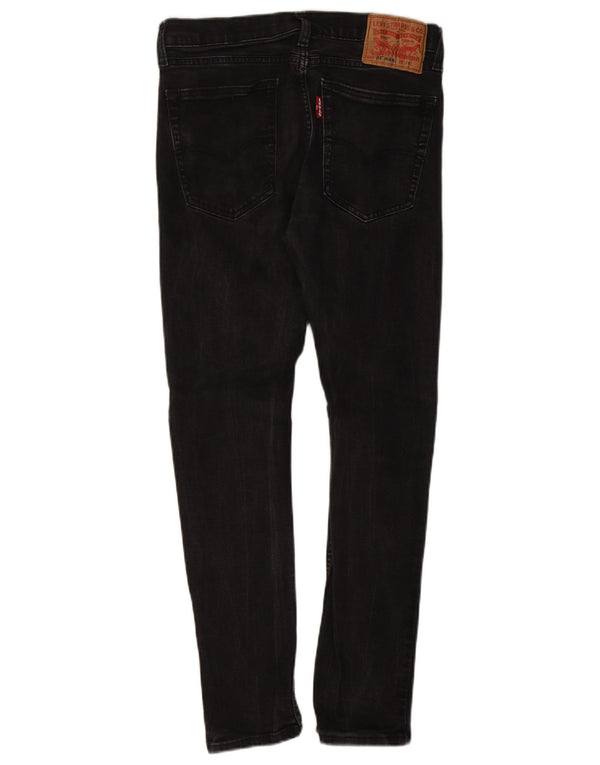 LEVI'S Masculino 519 Hi-Ball Skinny Jeans W34 L28 Algodão Preto