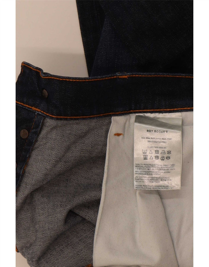Roy Rogers Mens Slim Jeans W36 L32 Azul Marinho Algodão
