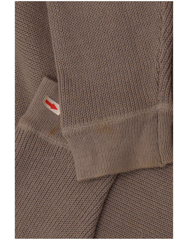 Suéter masculino Reiss com gola redonda e algodão cinza XL