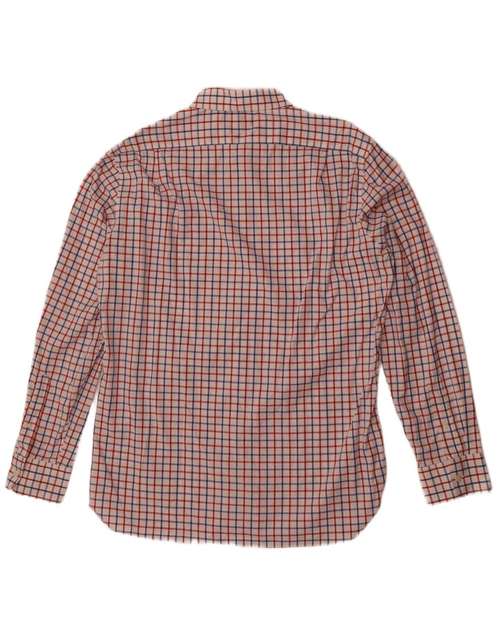 Camisa J. Crew masculina Thompson tamanho 16 16 1/2 grande xadrez branco