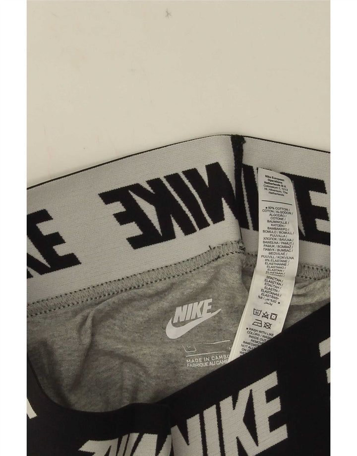 Leggings Nike Femininas Graphic UK 10 Algodão Colourblock Cinza Médio