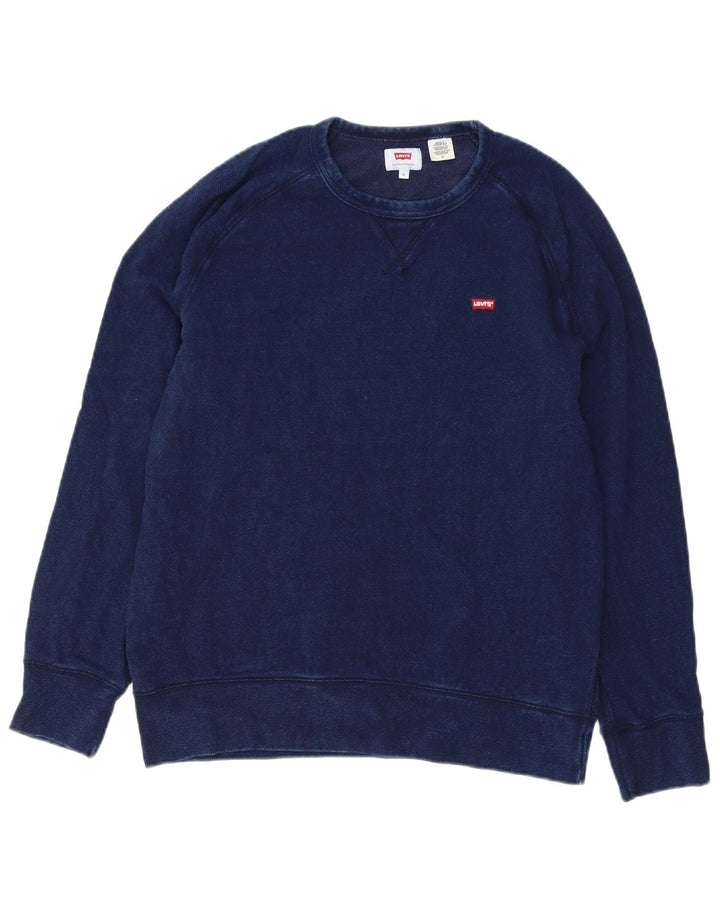 Moletom masculino Levi's Jumper médio azul marinho algodão