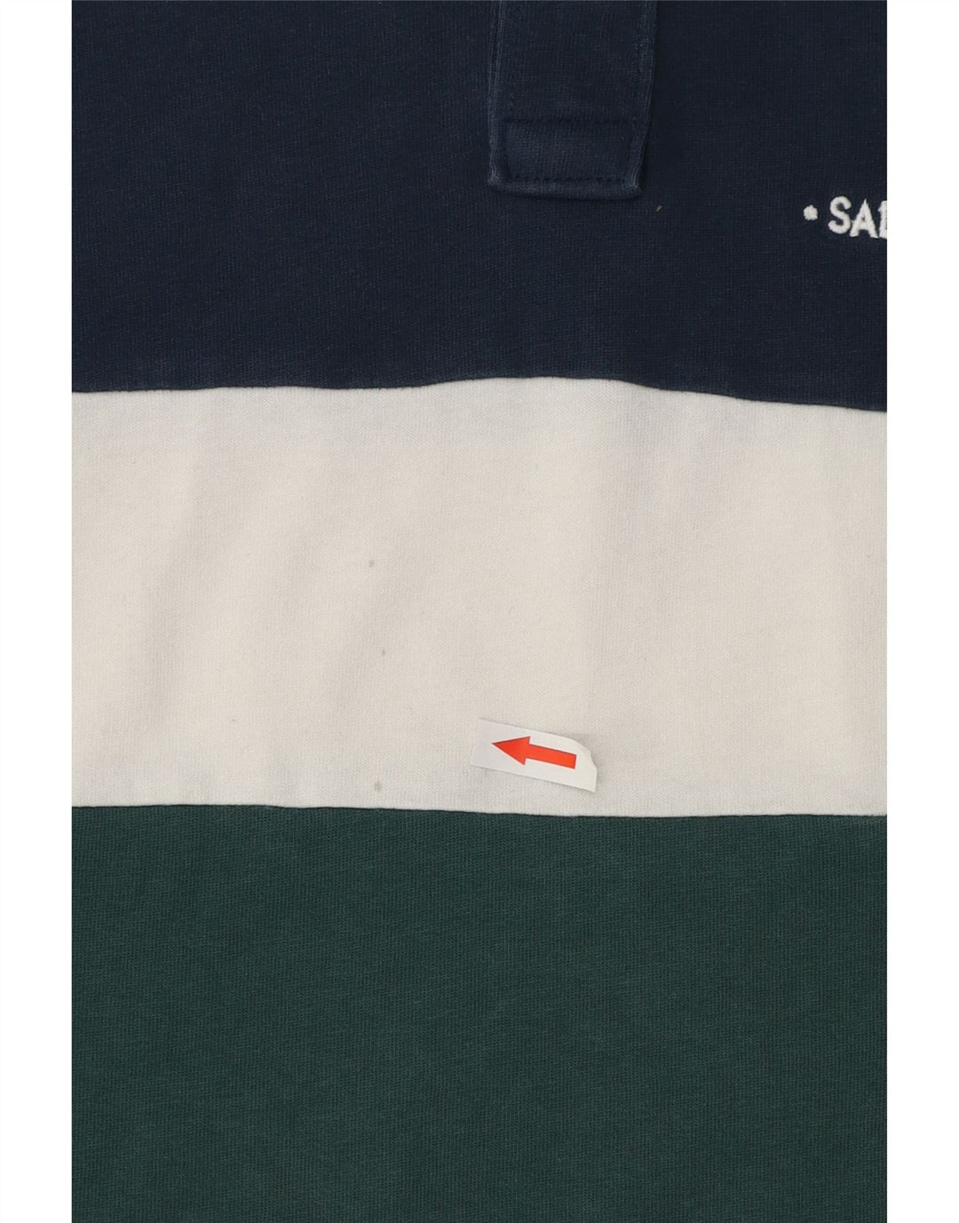 Camisa polo masculina Crew Clothing azul médio algodão colorblock