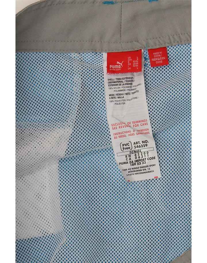 Shorts de natação masculinos Puma Graphic grande azul poliéster