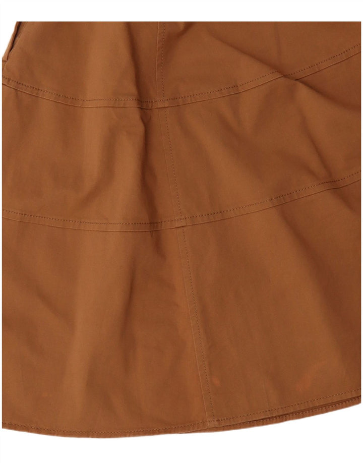 ASPESI Womens A-Line Skirt IT 44 Medium W30 Brown Cotton