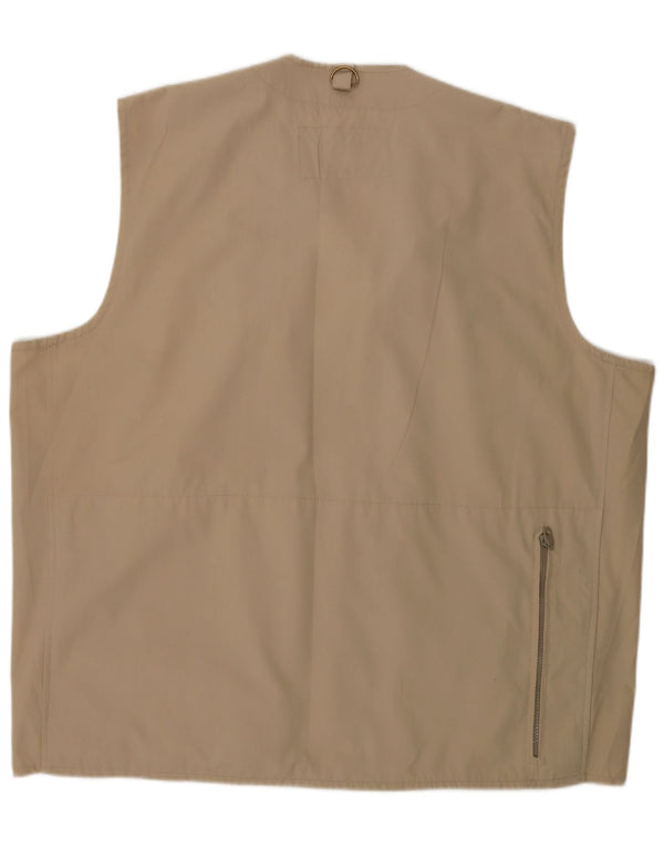 Colete utilitário masculino vintage UK 42 XL algodão bege
