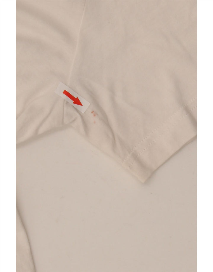 Puma Mens Graphic T-Shirt Top Pequeno Algodão Branco