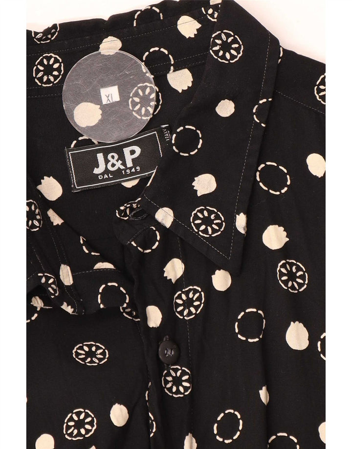 Camisa masculina VINTAGE XL preta floral