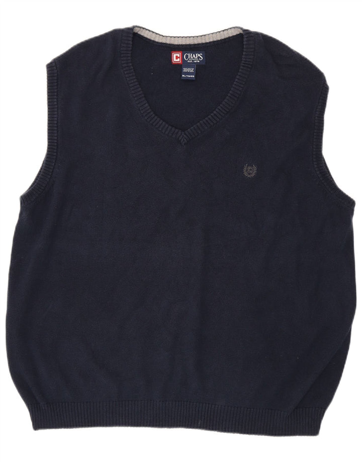 Regata masculina CHAPS colete XL algodão azul marinho