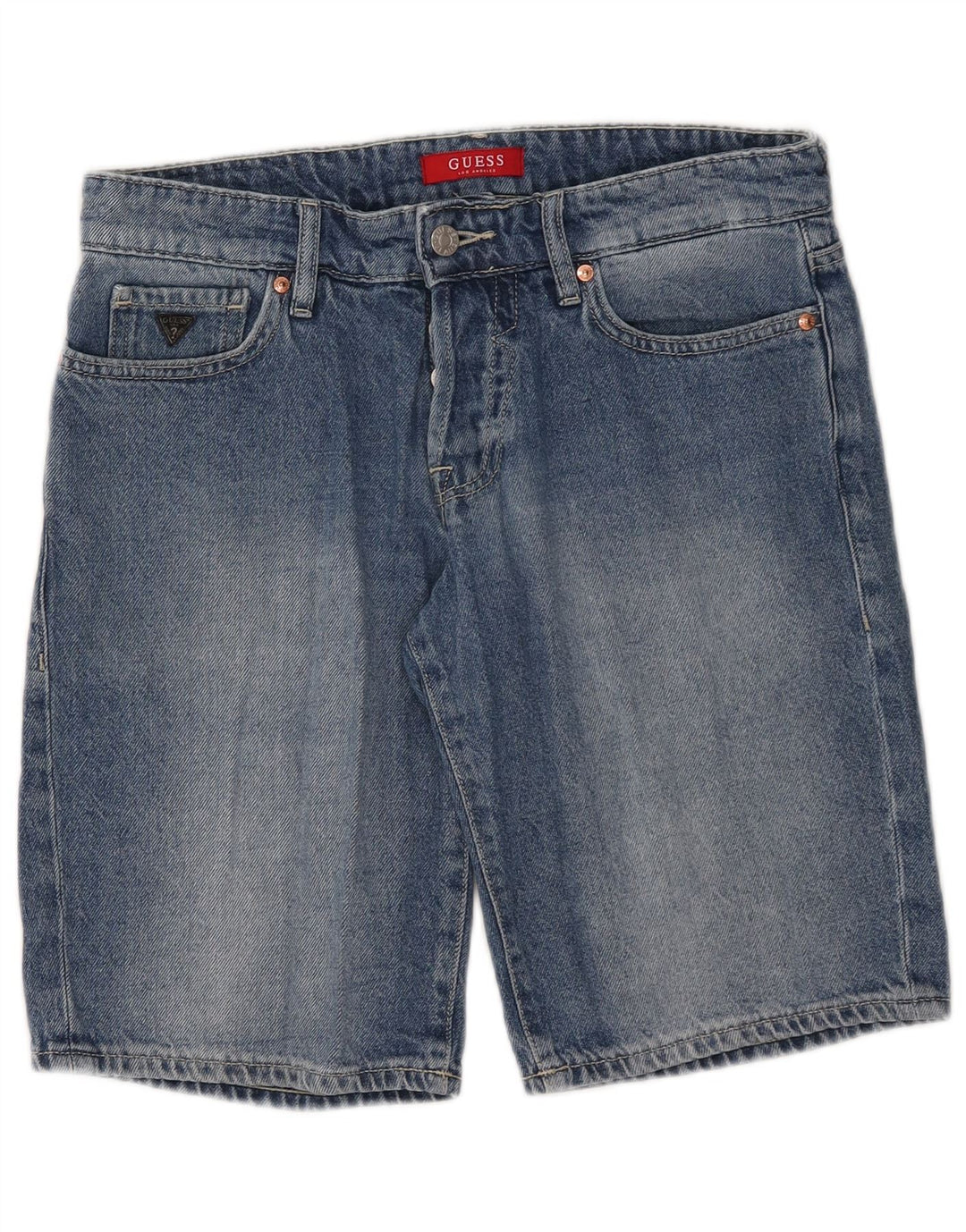 Guess Shorts jeans feminino W30 algodão azul médio