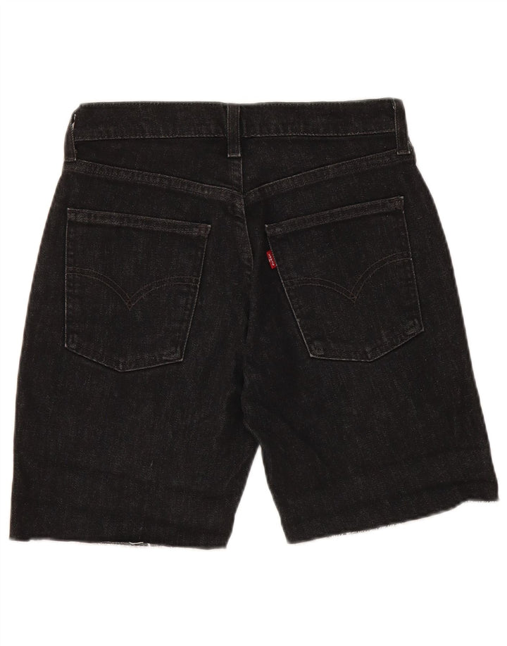 Shorts jeans feminino 525 da LEVI'S W28 médio preto algodão