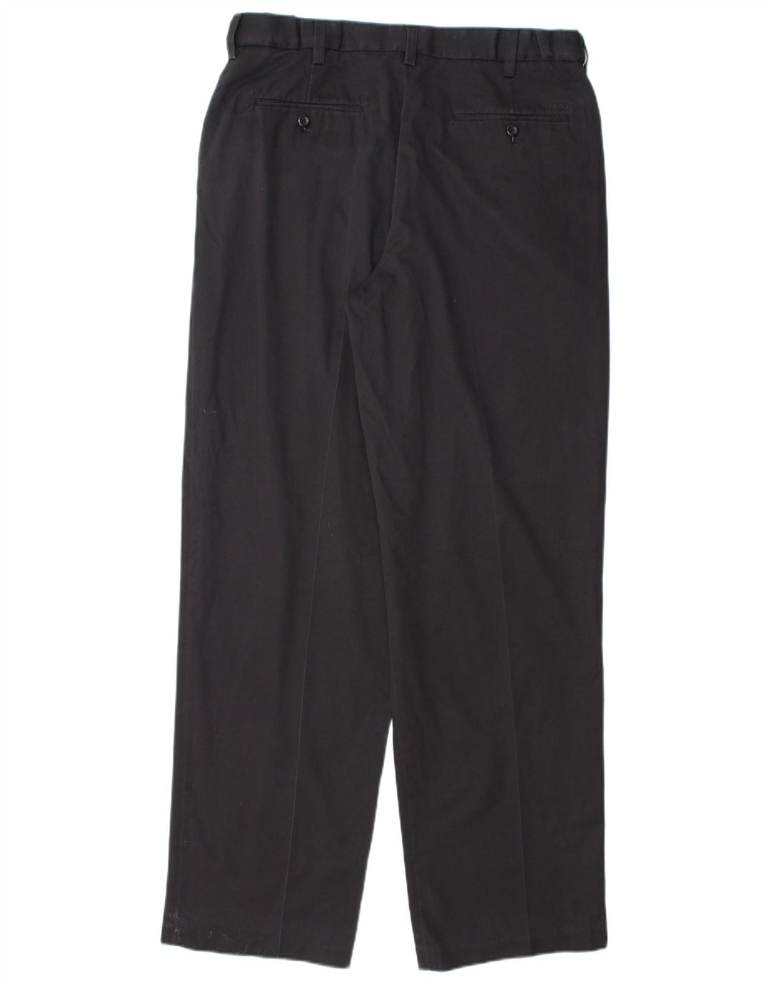 Calça chino reta masculina IZOD W34 L34 algodão azul marinho