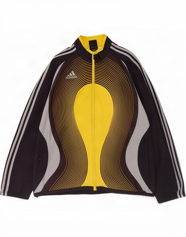 Adidas Mens Graphic Tracksuit Top Jacket UK 44/46 Grande Preto Colorido