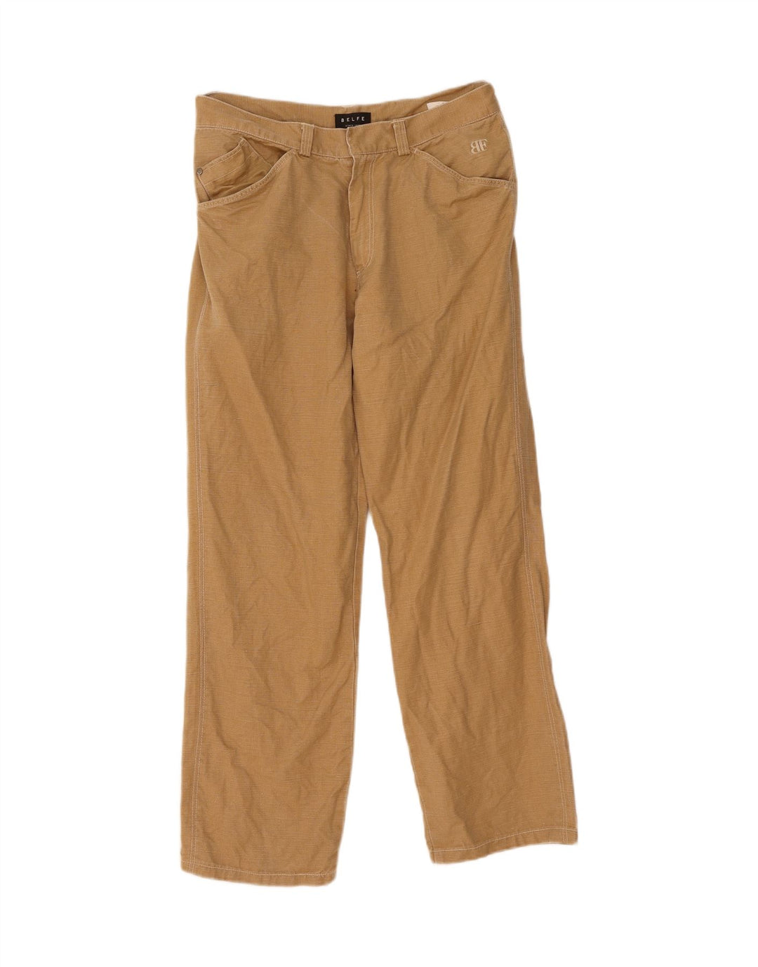 Calça casual reta masculina BELFE W34 L29 bege