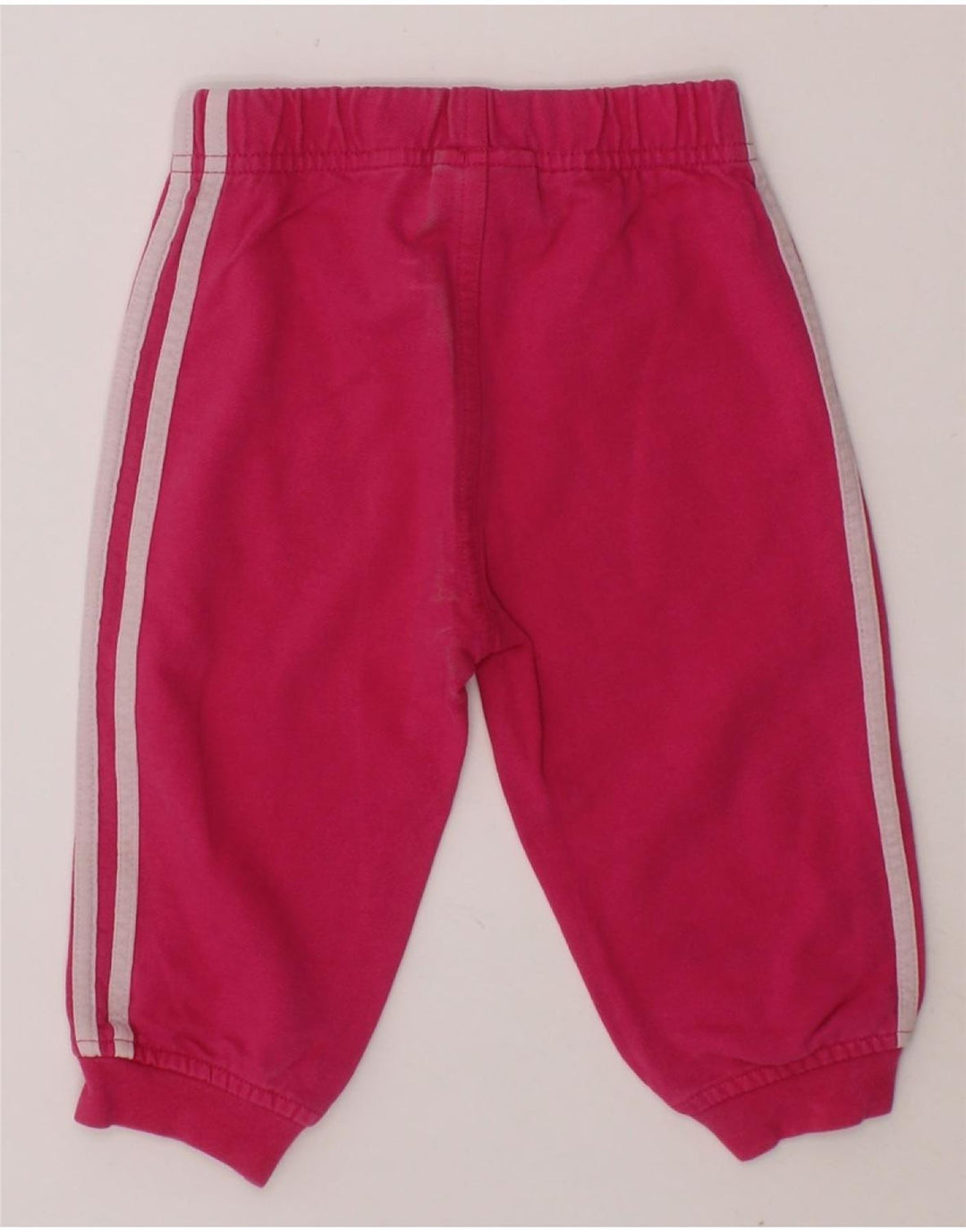 ADIDAS Baby Girls Joggers Tracksuit Trousers 6-9 Months Pink Cotton Vintage Adidas and Second-Hand Adidas from Messina Hembry 