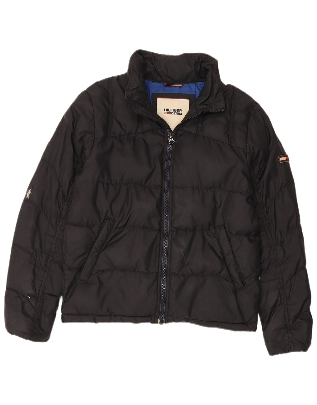 Jaqueta acolchoada masculina Tommy Hilfiger Reino Unido 38 médio preto nylon