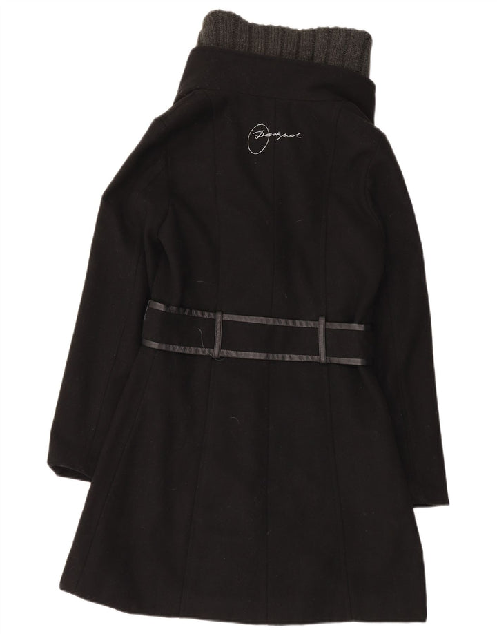 Sobretudo gráfico feminino Desigual EU 36 pequeno poliéster preto