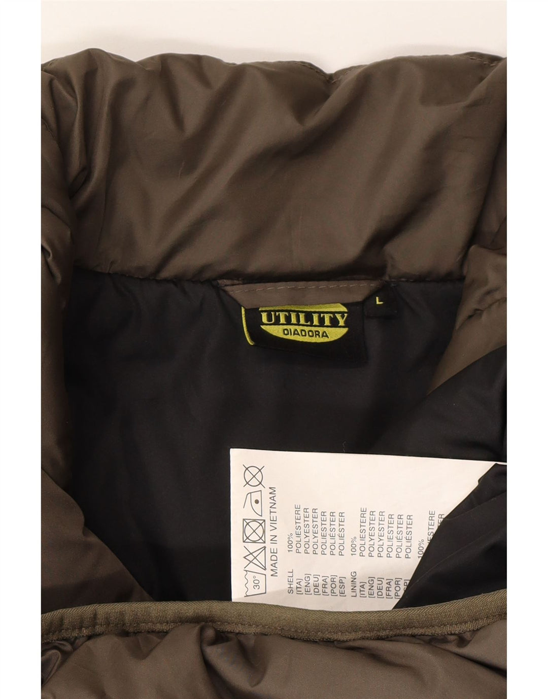 DIADORA Mens Colete Acolchoado UK 40 Grande Poliéster Marrom