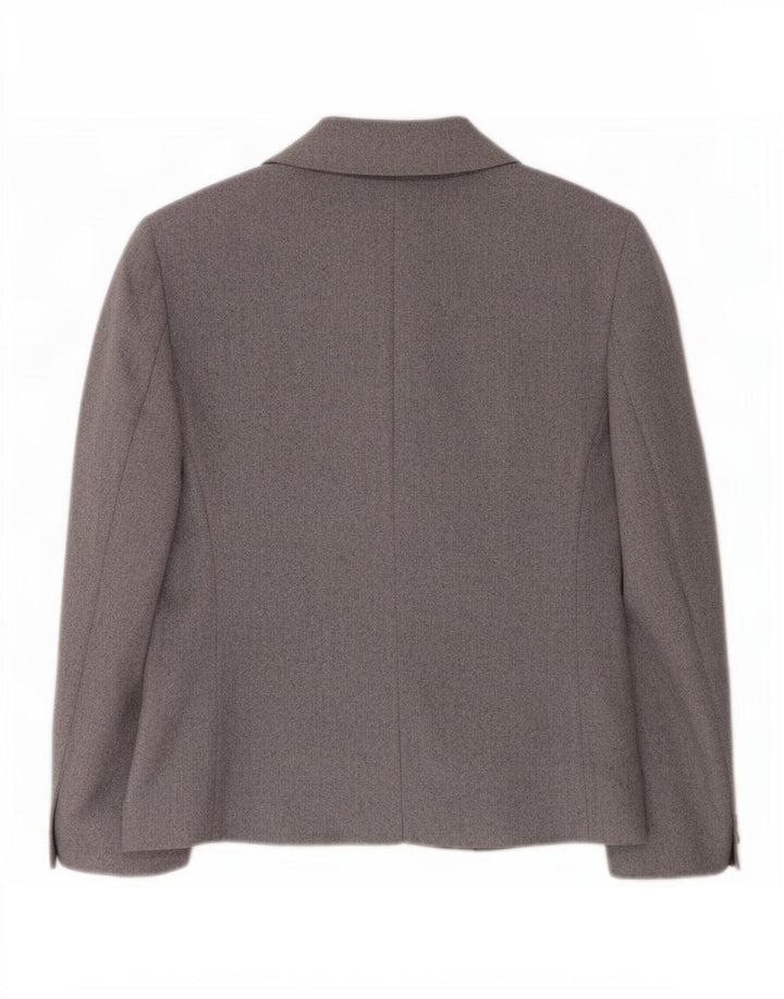 Jaqueta blazer feminina St Michael com 1 botão Reino Unido 14 grande lã cinza