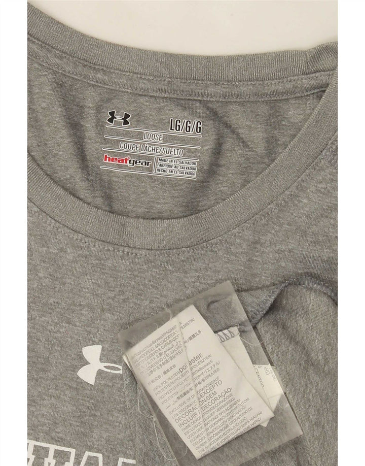 Under Armour Camiseta masculina Milwaukee gráfica grande poliéster cinza