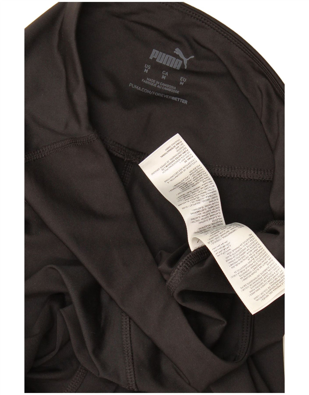 Puma Womens Capri Leggings UK 14 Médio Preto Poliéster