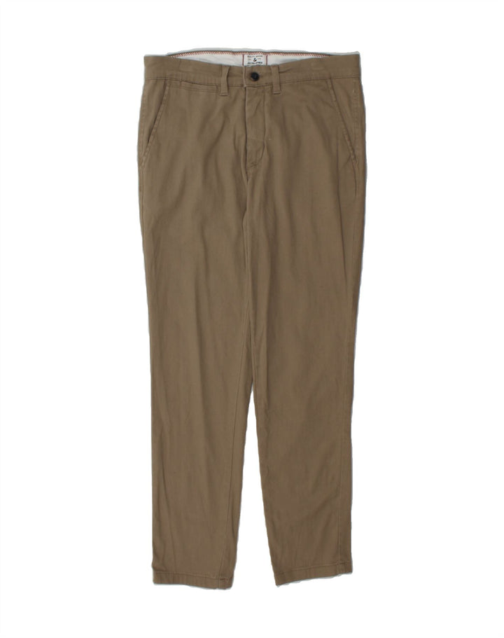 JACK & JONES Mens Slim Chino Trousers W31 L30 Brown Cotton Vintage Jack & Jones and Second-Hand Jack & Jones from Messina Hembry 