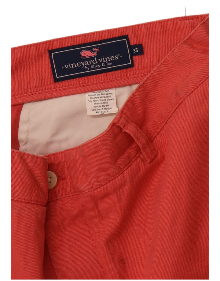 Shorts Chino feminino VINEYARD VINES W35 grande algodão rosa