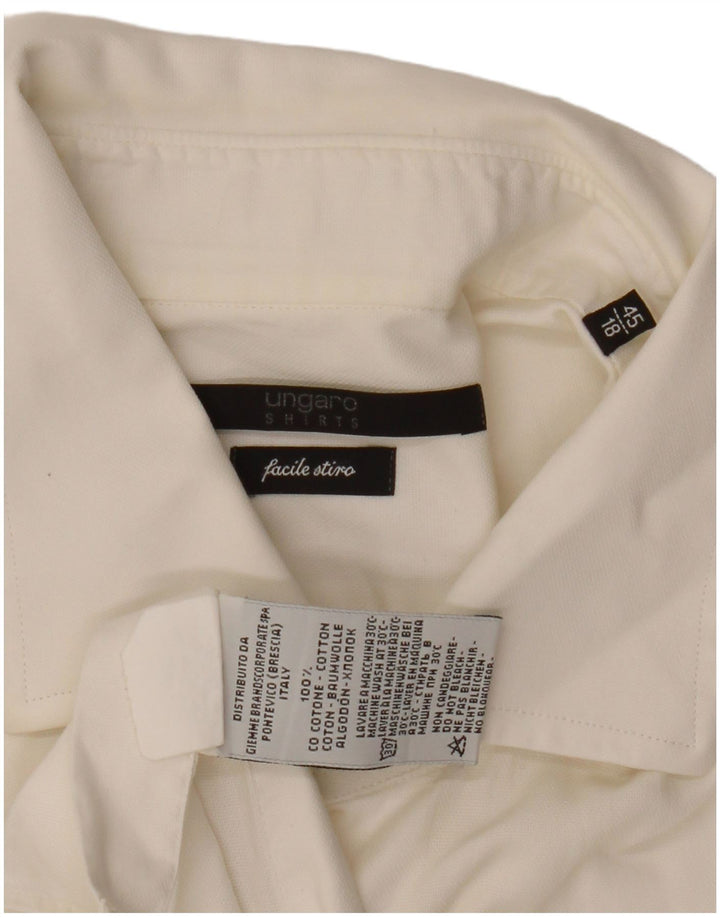 Camisa masculina Ungaro tamanho 45 18 2XL algodão branco