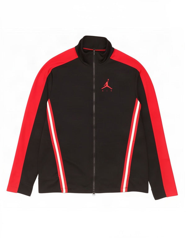 Jordan Mens Treino Top Jaqueta Grande Poliéster Colorblock Preto