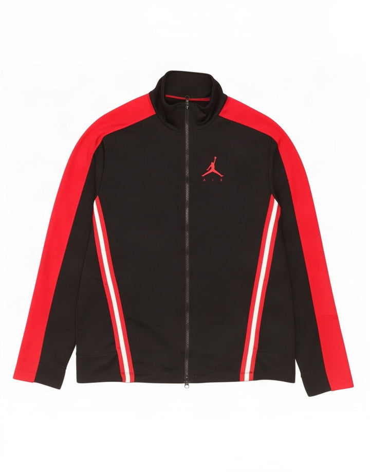 Jordan Mens Treino Top Jaqueta Grande Poliéster Colorblock Preto
