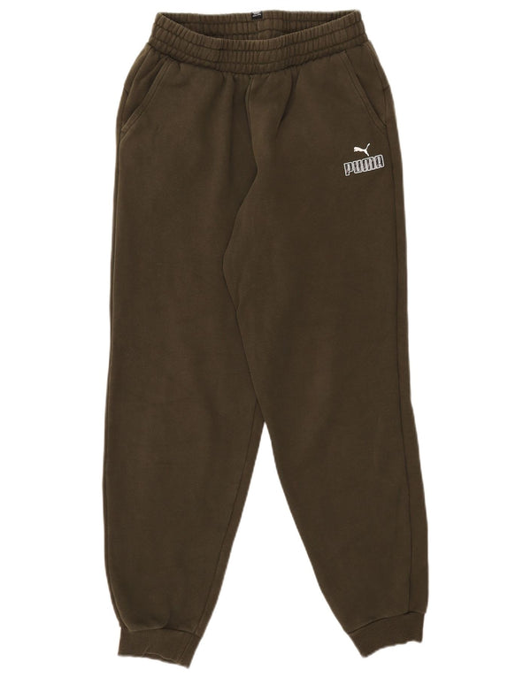 Puma Meninos Calças de Treino Joggers 15-16 Anos Algodão Cáqui