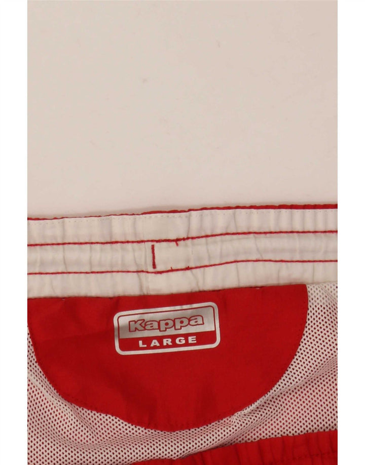 Shorts de natação masculino Kappa gráfico grande vermelho
